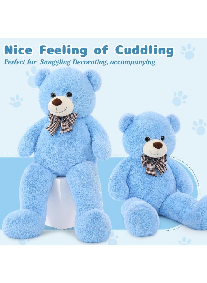 MaoGoLan دب تيدي الأزرق الكبير ماو غولان 55 بوصة دب ضخم عملاق محشو للأولاد والبنات - Image 4