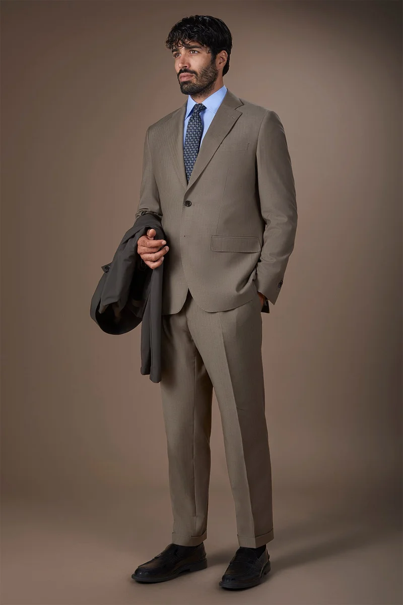 Men's single-breasted suit - Nut