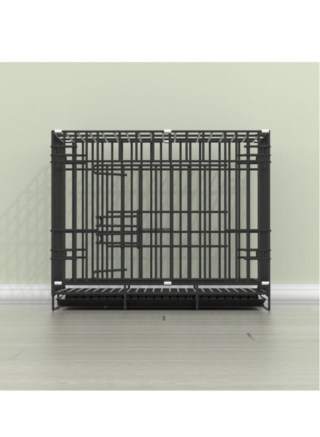 Beauenty Dog Puppy Cage Small 50*37*40CM Black Folding 2 Door Crate With Non-Chew Metal Tray - Image 1