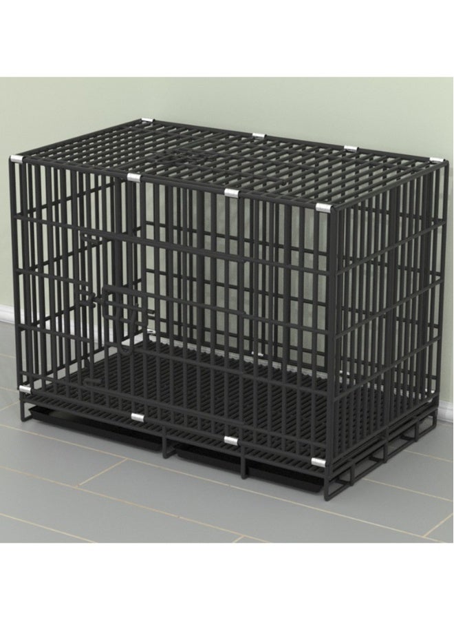 Beauenty Dog Puppy Cage Small 50*37*40CM Black Folding 2 Door Crate With Non-Chew Metal Tray - Image 2