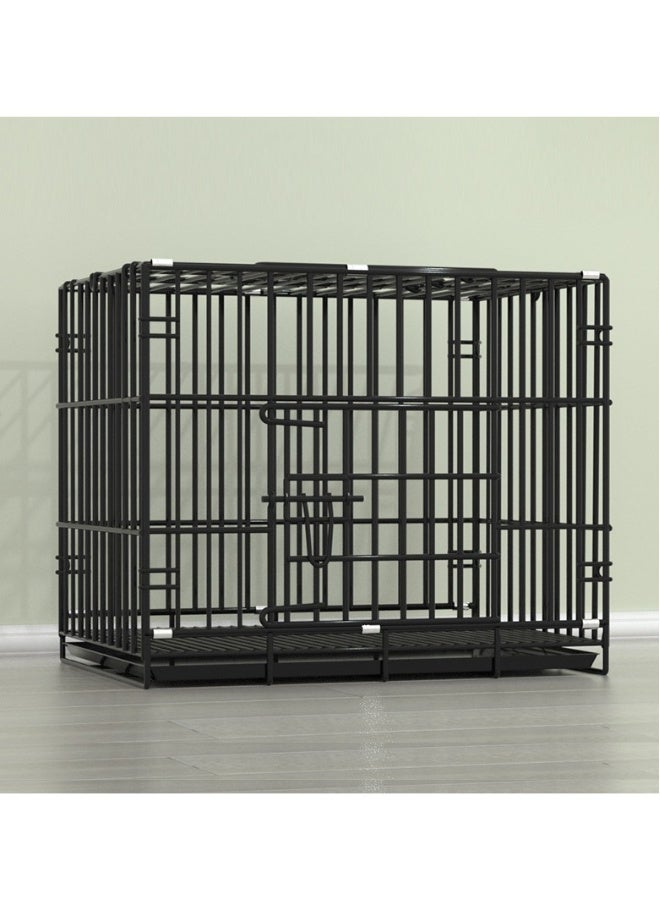 Beauenty Dog Puppy Cage Small 50*37*40CM Black Folding 2 Door Crate With Non-Chew Metal Tray - Image 3