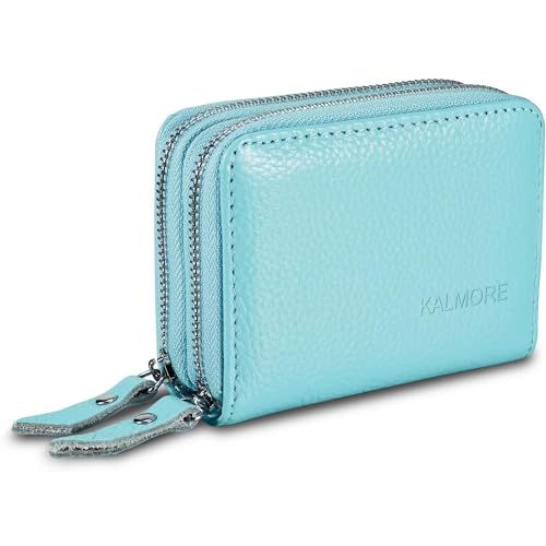 KALMORE Women's Genuine Leather RFID Secure Spacious Cute Zipper Card Wallet Small Purse - Image 1