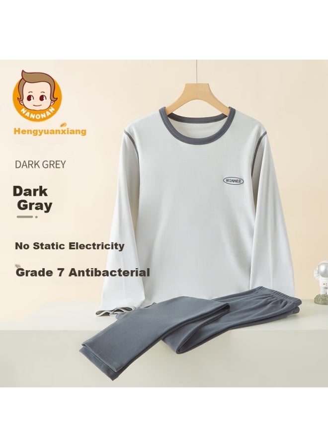 Thermal Underwear Set For Teenagers, Boys And Girls, Children'S Thin Fleece Thick Autumn Undershirt And Pants Base Layer For Middle And High School Students Pajamas - Image 1