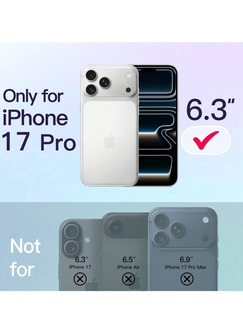 غطاء حماية شفاف من Magsafe غير قابل للاصفرار لهاتف iPhone 17 Pro، غطاء حماية من الصدمات والسقوط ومقاوم للخدش لهاتف iPhone 17 Pro مقاس 6.3 بوصة - Image 2