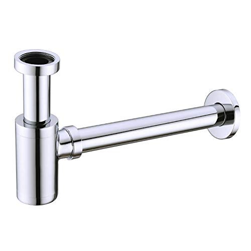 BESTILL Bottle P Trap Drain Kit for Bathroom Basin Sink, Chrome - Image 1