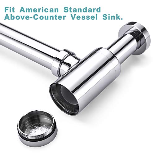 BESTILL Bottle P Trap Drain Kit for Bathroom Basin Sink, Chrome - Image 5