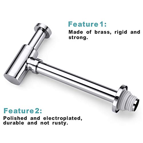 BESTILL Bottle P Trap Drain Kit for Bathroom Basin Sink, Chrome - Image 4