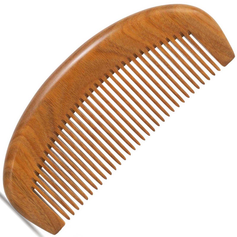 Moreinday Wooden Comb Labor Comb Fine Tooth for Men Beard Green Sandalwood for Women Hair Growth