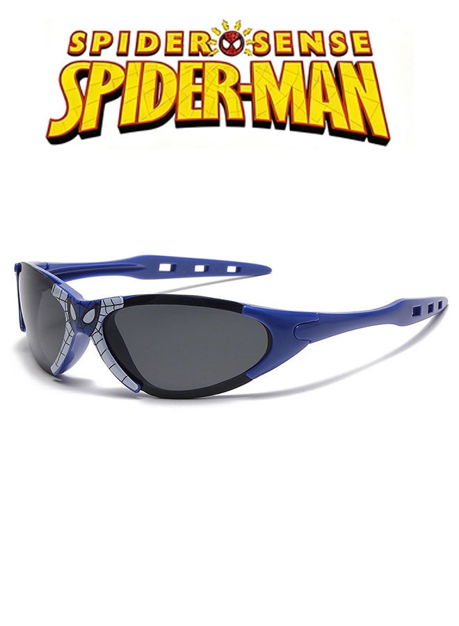 SPIDERMAN 2-piece upgraded children's UV protection sunglasses Spider Boy sunglasses superhero cartoon glasses boys and girls sunglasses (red and blue) - Image 4