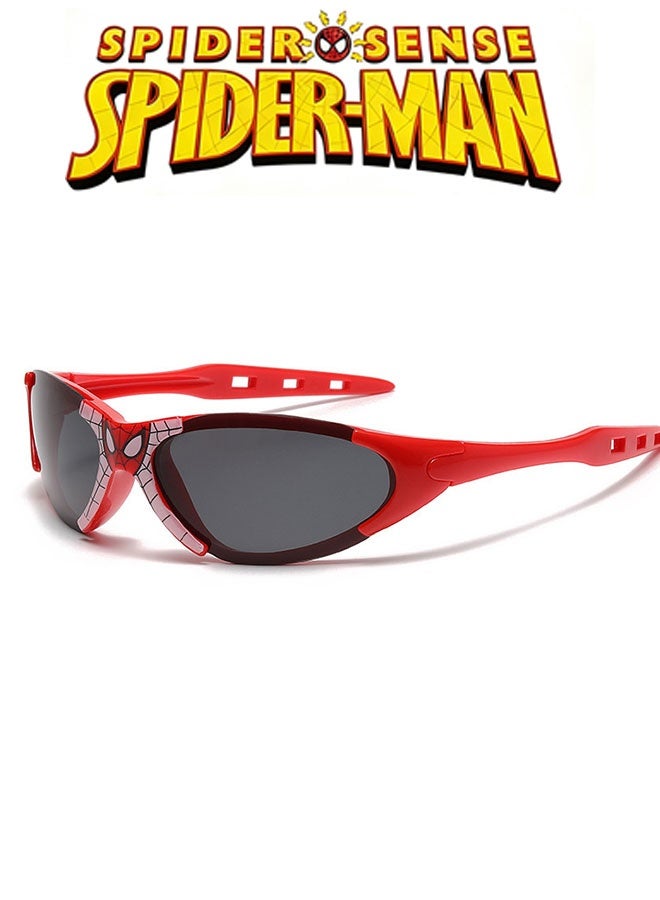 SPIDERMAN 2-piece upgraded children's UV protection sunglasses Spider Boy sunglasses superhero cartoon glasses boys and girls sunglasses (red and blue) - Image 5