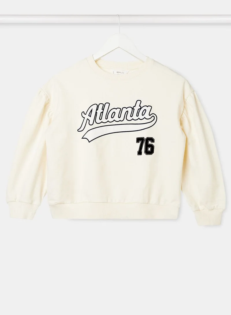 MANGO Kids Atlanta Puff Sleeve Sweatshirt