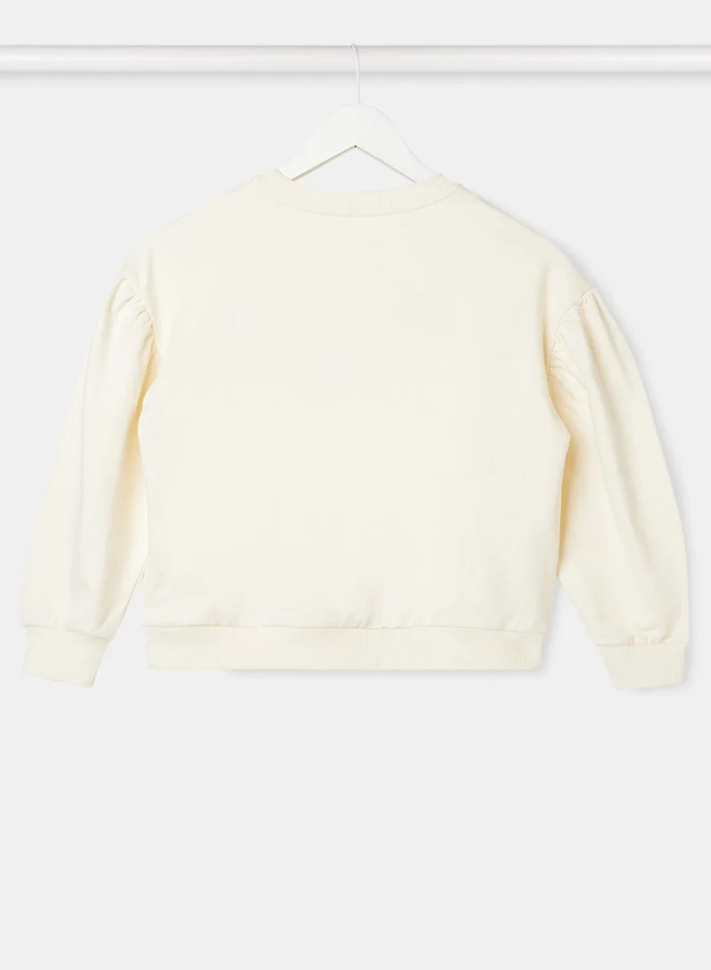 MANGO Kids Atlanta Puff Sleeve Sweatshirt