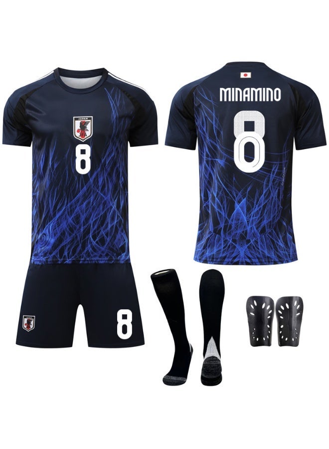 Japanese football jerseys and shorts sets, breathable and quick-drying sports uniforms, football team jerseys, men's and women's youth teams, multiple sizes and colors, for training, matches and street wear - Image 1