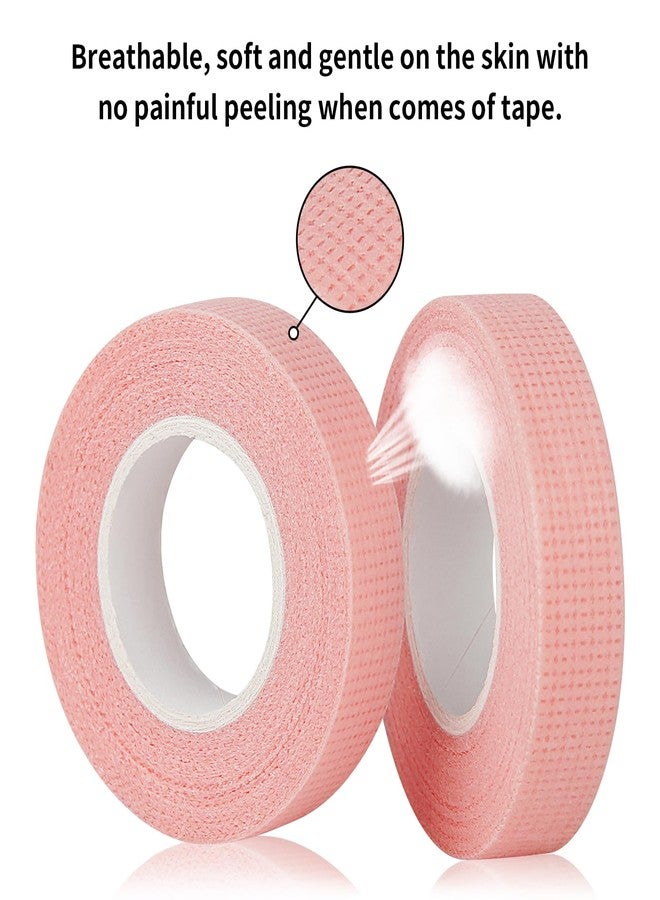 Flezoo 8 Rolls Lash Tape, 9m/10 Yard Pink Adhesive Breathable Fabric Eyelash Makeup Eye Tape for Eyelash Extensions Supplies - Image 3