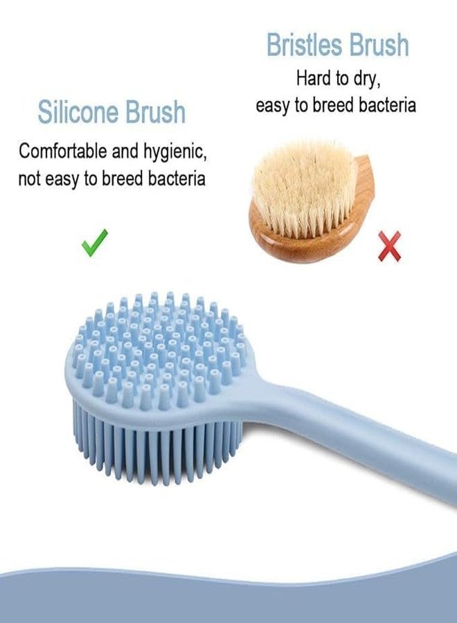 Copelle Premium Soft Silicone Back Scrubber Shower Bath Body Brush with Long Handle Dirt_Removal Back Scrubber | BPA-Free | for Men and Women (Multi Color) (Pack of 1) - Image 5