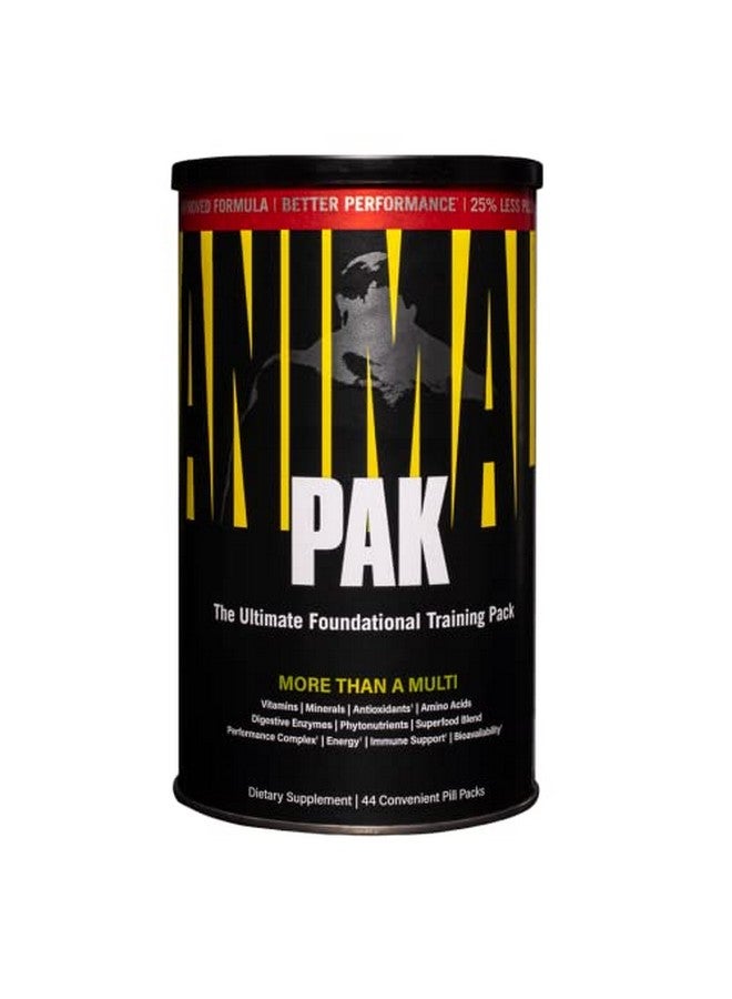 ANIMAL مجموعة فيتامينات ومكملات Allinone المريحة من Pak تحتوي على فيتامينات الزنك وفيتامينات C وB وD والأحماض الأمينية والمزيد من الفيتامينات المتعددة للتغذية الرياضية والأداء للنساء والرجال، إصدار محدث، 44 قطعة - Image 1