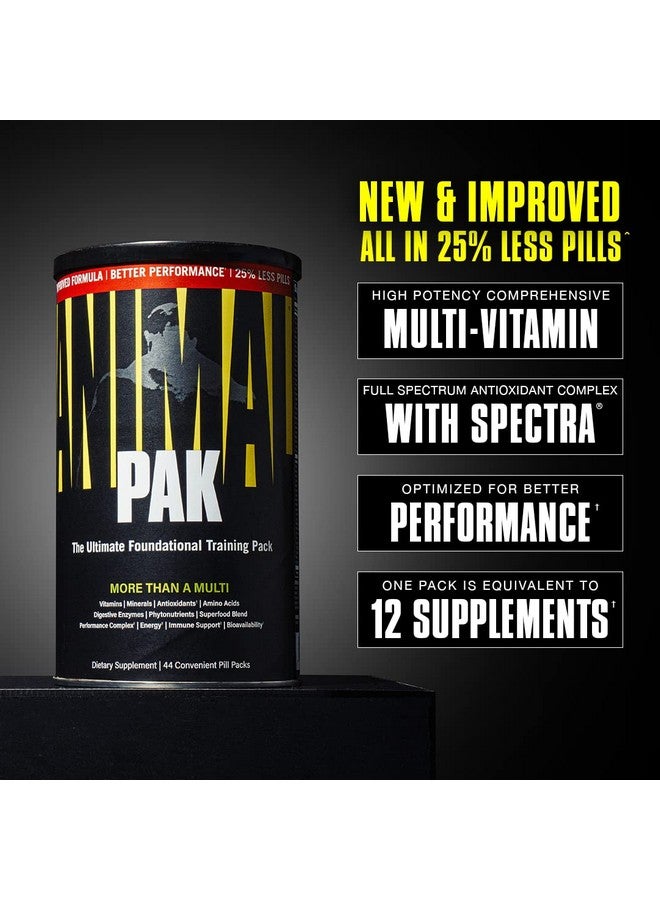 ANIMAL مجموعة فيتامينات ومكملات Allinone المريحة من Pak تحتوي على فيتامينات الزنك وفيتامينات C وB وD والأحماض الأمينية والمزيد من الفيتامينات المتعددة للتغذية الرياضية والأداء للنساء والرجال، إصدار محدث، 44 قطعة - Image 3