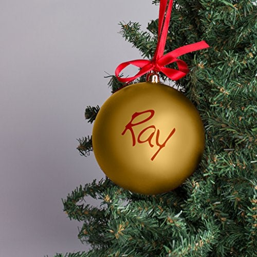 Tiny Ideas Christmas Baby's Handprint Ball Ornament, Included Paint for Baby Print, Newborrn Holiday Keepsake Gift, DIY Classic Hanging Bauble, Gold - Image 4