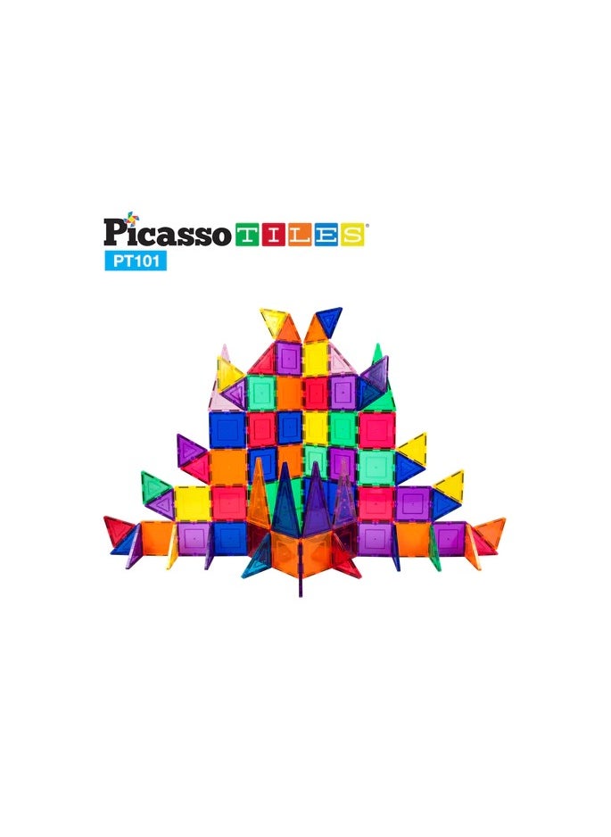 PicassoTiles Magnetic 3D Blocks 101-Pieces, Building Blocks, Educational Toy Set, Construction Building Kit For Child Brain Development  - Image 2