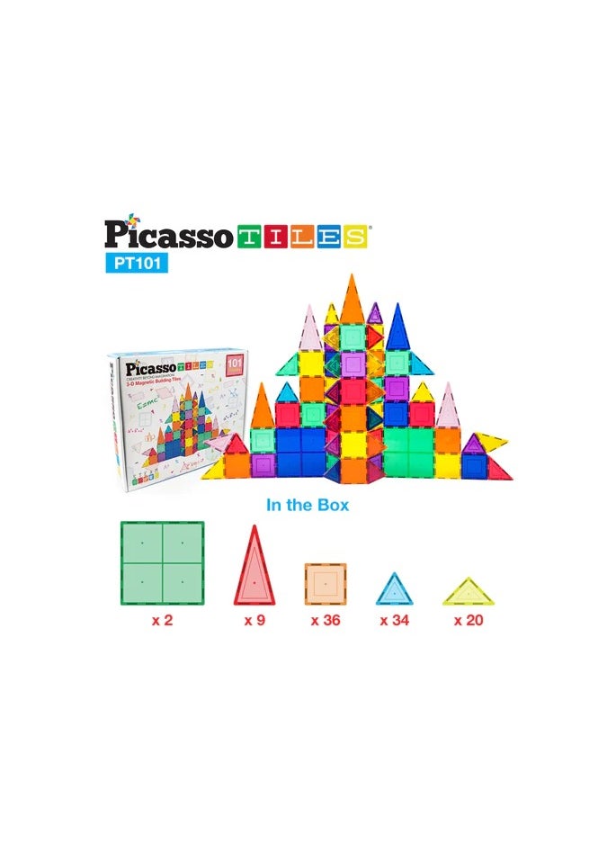 PicassoTiles Magnetic 3D Blocks 101-Pieces, Building Blocks, Educational Toy Set, Construction Building Kit For Child Brain Development  - Image 5