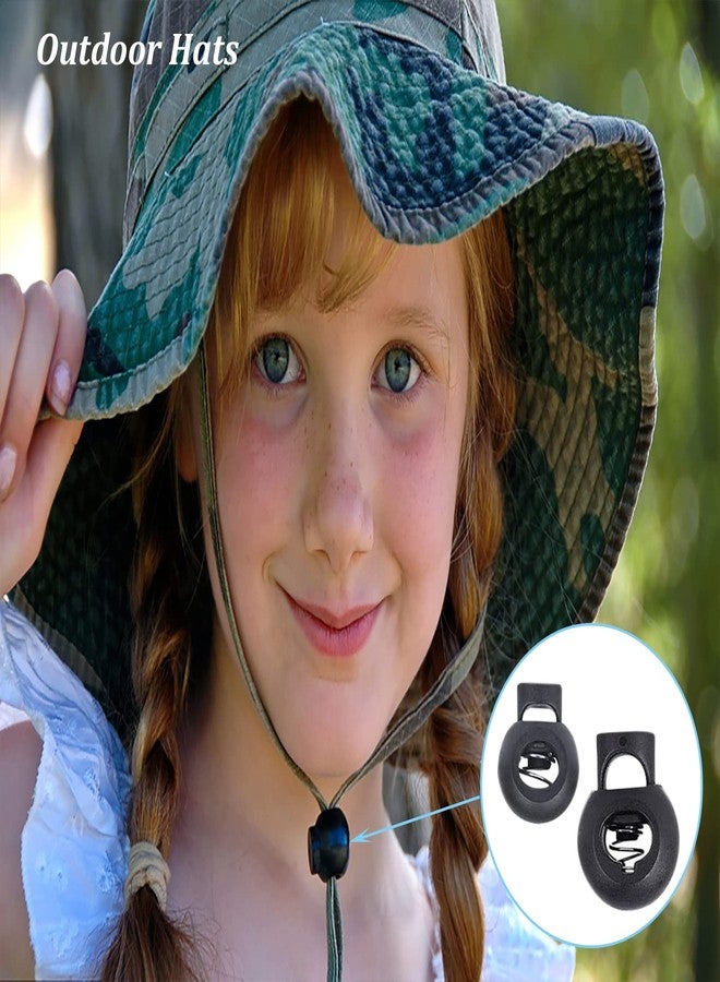 Sunenlyst 40 قطعة قفل حبل، أقفال حبل بلاستيكية لرباط السحب، قفل زنبركي أسود مع 4 أحجام، ضابط حبل مرن لقفل أربطة الأحذية، حبل بارا، أربطة الأحذية، الملابس والحقائب - Image 5