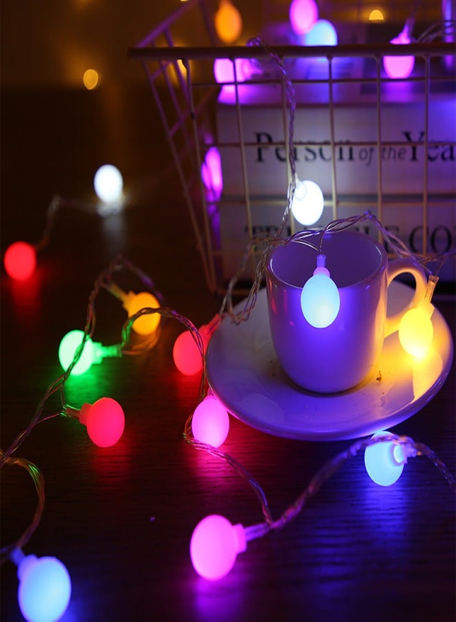 ZCM-HAPPY Decorative LED Low Voltage Round Ball Lights String Multicolour for Indoor and Outdoor 20 Meters 200 Lights Plug-In Type  - Image 1