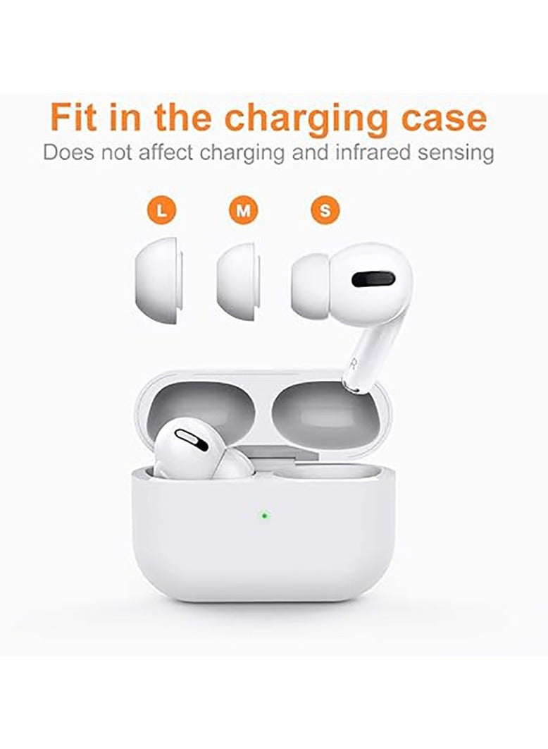 12 Pieces Replacement Ear Tips  for AirPods Pro1,2, Silicon Earbuds Tips Hole, Fit in The Charging Case - Image 2
