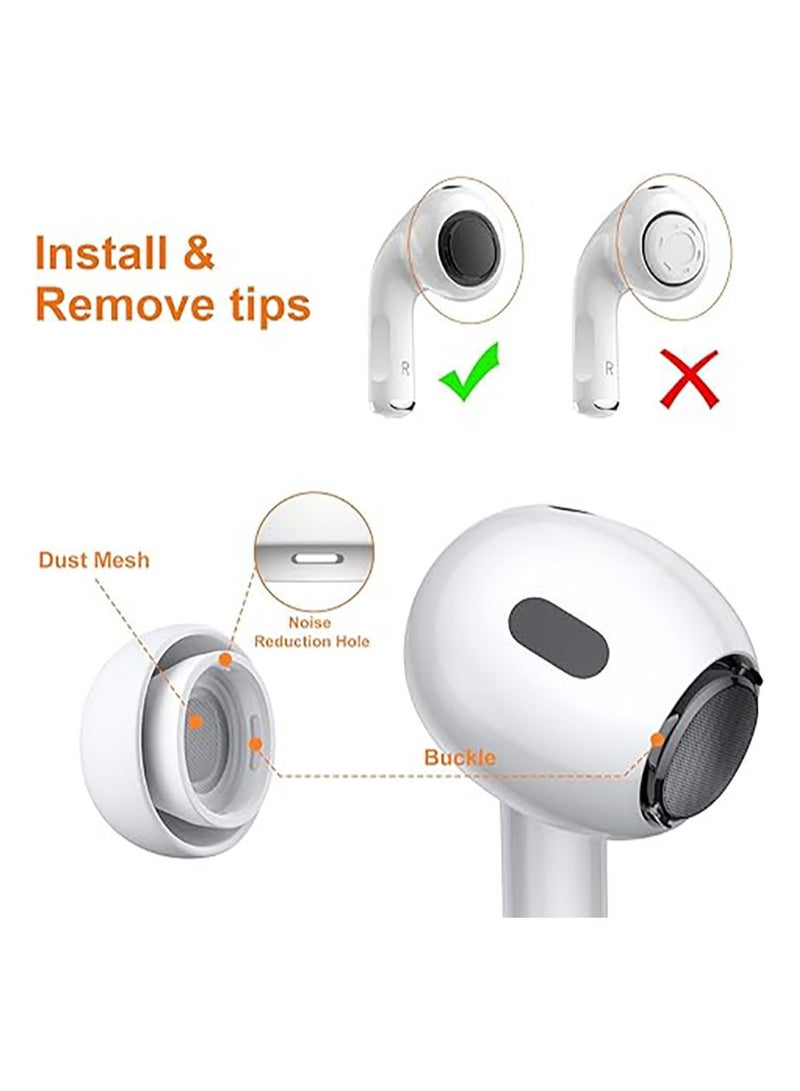 12 Pieces Replacement Ear Tips  for AirPods Pro1,2, Silicon Earbuds Tips Hole, Fit in The Charging Case - Image 4