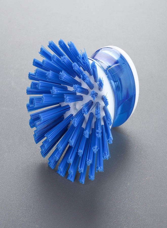 YeuDeuy Dish Brush with Soap Dispenser for Dishes Pot Pan Kitchen Sink Scrubbing, Blue 2pcs - Image 2