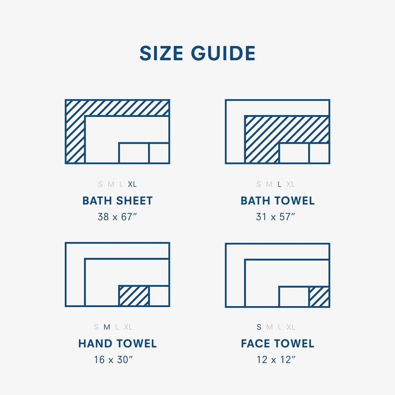 onsen ONSEN® Bath Sheet - 100% Supima Cotton, Lightweight, Denim Blue  - Image 5