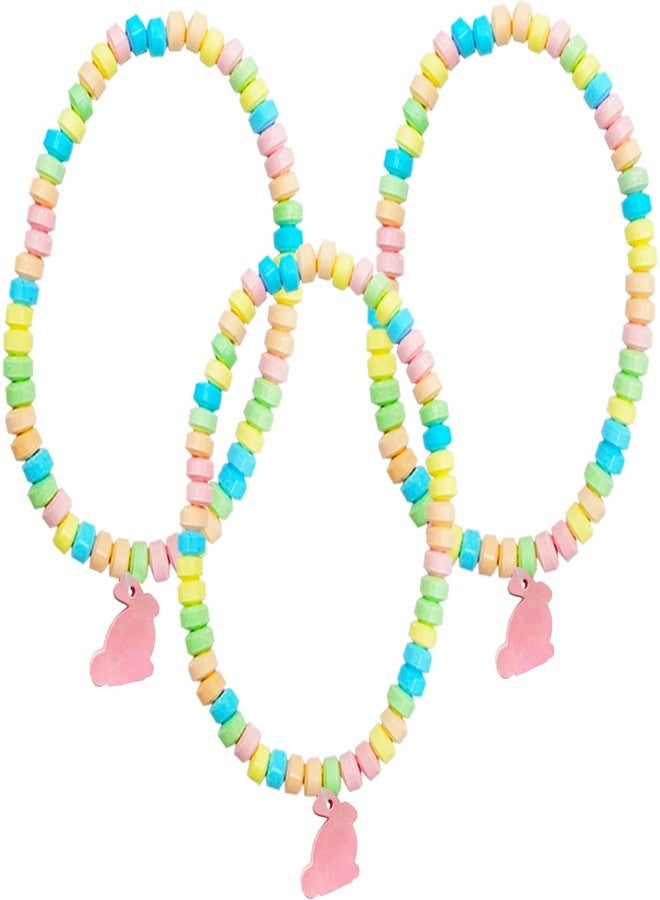 Fruidles Easter Bunny Candy Necklace, Multicolor Fruit-Flavored Chewables for Party Favors (48-Pack) - Image 1