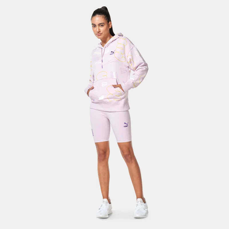 PUMA Women's Brand Love All Over Print Hoodie