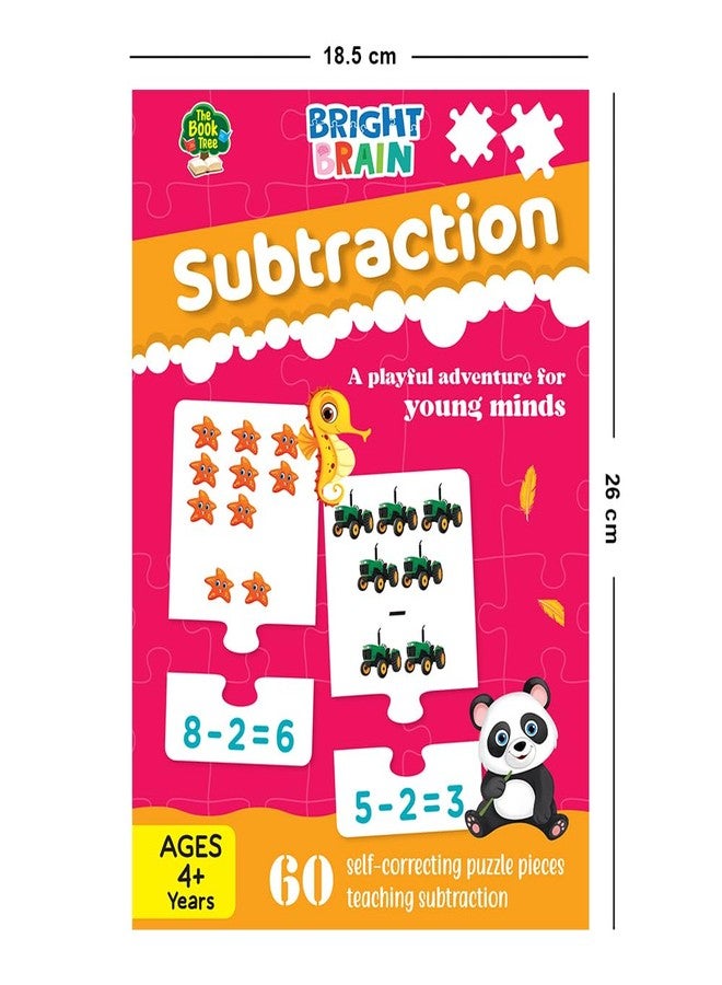 THE BOOK TREE Bright Brain Subtraction Puzzle for Kids – 60 Self-Correcting Pieces | Math Learning Game for Preschoolers | Educational Toy for Early Math Skills | Ages 4+ by Majestic Book Club - Image 5