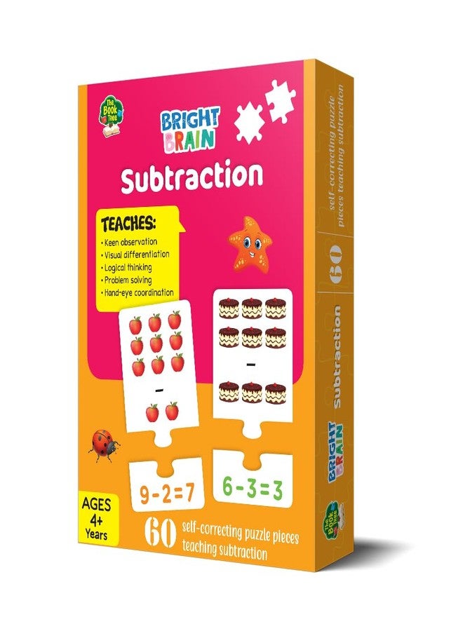 THE BOOK TREE Bright Brain Subtraction Puzzle for Kids – 60 Self-Correcting Pieces | Math Learning Game for Preschoolers | Educational Toy for Early Math Skills | Ages 4+ by Majestic Book Club - Image 3