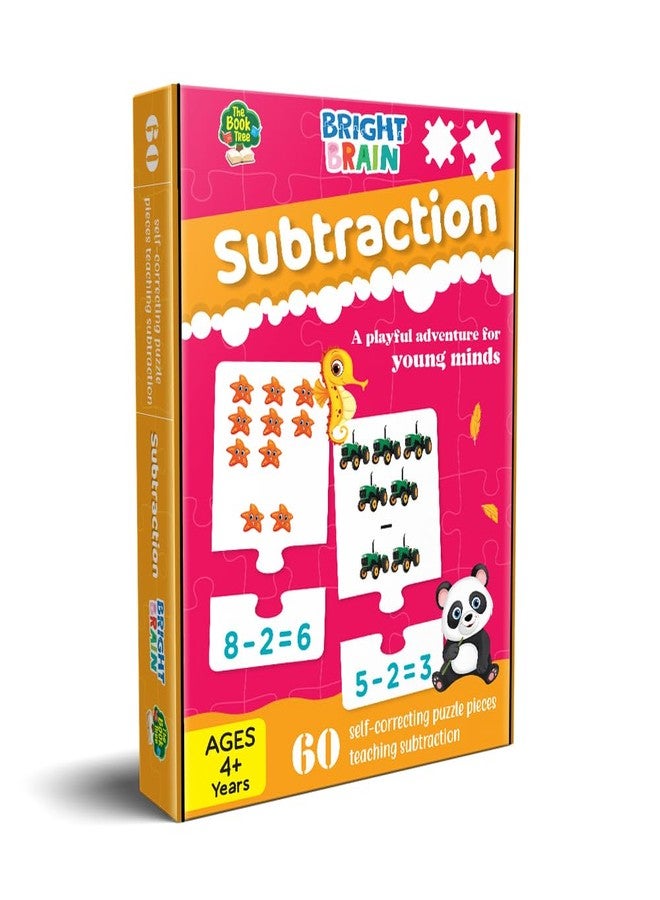 THE BOOK TREE Bright Brain Subtraction Puzzle for Kids – 60 Self-Correcting Pieces | Math Learning Game for Preschoolers | Educational Toy for Early Math Skills | Ages 4+ by Majestic Book Club - Image 2