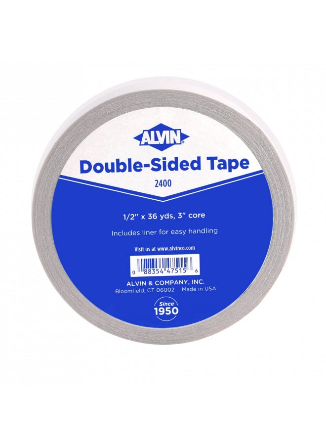 Alvin ALVIN Double Sided Tape 1" x36 Yards Model 2400 Multipurpose Tape for Drafting, Architecture Arts and Crafts, Great for Woodworking and Home Improvement - 36 Yards  - Image 1