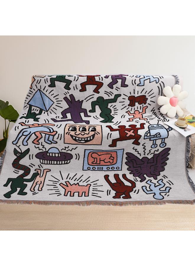 Bluejw Picnic Blanket Ethnic Style Camping Multi-functional Thread Blanket Customizable Sofa Blanket Sofa Towel Cover Blanket Camping Mat Picnic Mat - Image 1