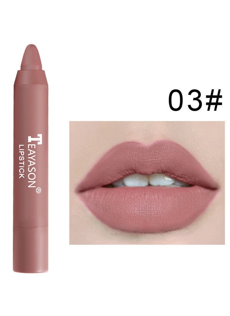 TEAYASON - Liquid Matte Lipstick, Velvet Air Moisture Smooth Crayon Lip Stain, 24 Hour Super Stay Natural Nude Lipstick, Long Lasting Waterproof Lip Gloss Lipstick For Women, (No. 3 Single) - Image 1