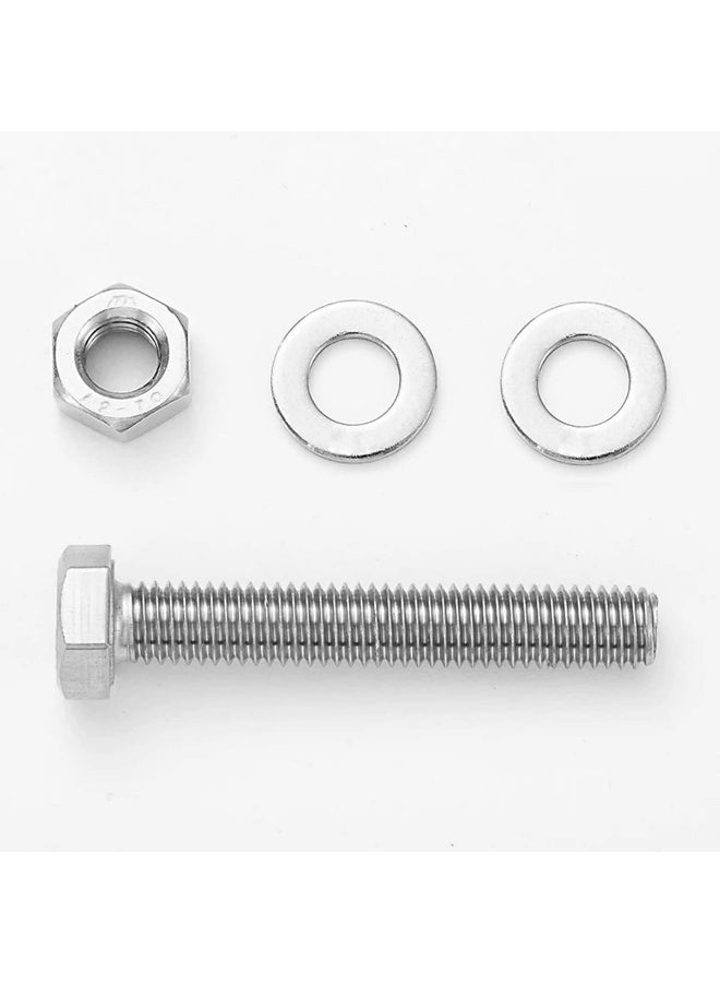 Royal Apex 10 Sets Stainless Steel Hex Head Screws Bolts Nuts Flat Washers Assorted Screw Kit For Home Automotive Shop Use 8Mm - Image 1