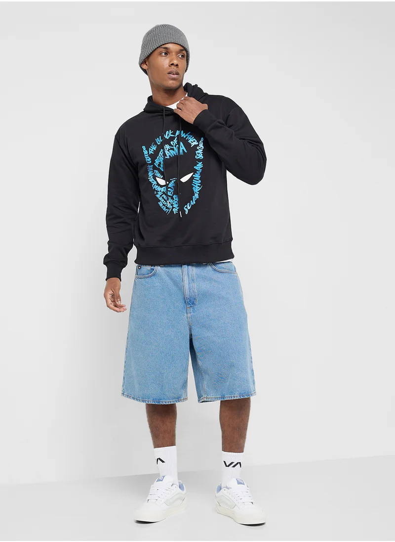 MARVEL Black Panther  Oversized Pullover Hoodie