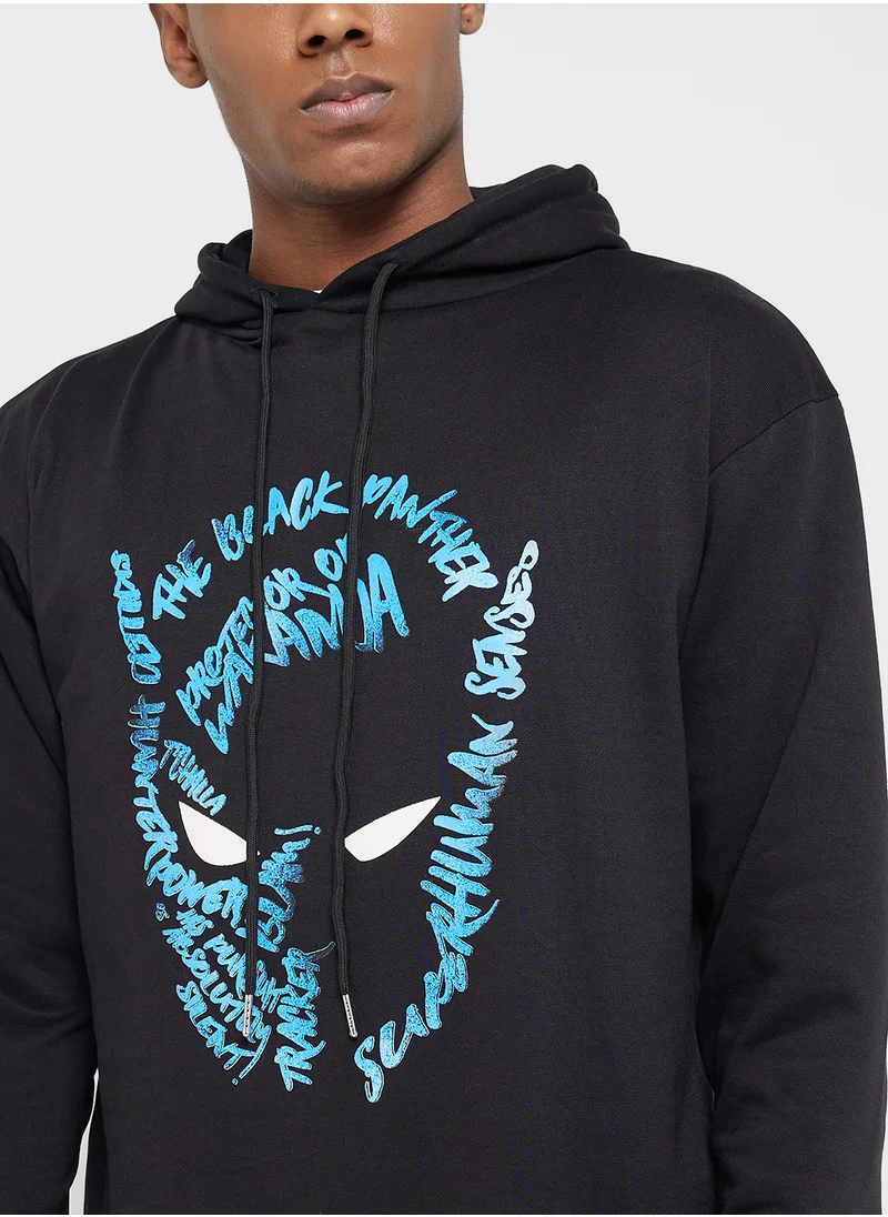 MARVEL Black Panther  Oversized Pullover Hoodie
