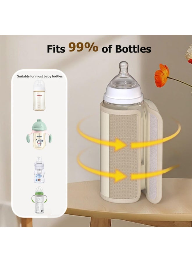 VVU&CCCO جهاز تسخين سريع محمول لزجاجات الرضاعة لحليب الأم، مراقبة حجم الحليب، مضاد للتسرب، شحن سريع ولاسلكي، يمكن استخدامه أثناء الشحن، يحافظ على زجاجة الرضاعة دافئة أثناء التنقل (NNQ-5) - Image 5