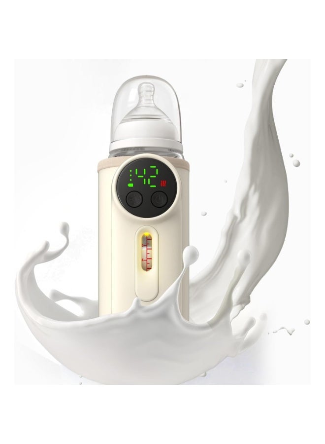 VVU&CCCO جهاز تسخين سريع محمول لزجاجات الرضاعة لحليب الأم، مراقبة حجم الحليب، مضاد للتسرب، شحن سريع ولاسلكي، يمكن استخدامه أثناء الشحن، يحافظ على زجاجة الرضاعة دافئة أثناء التنقل (NNQ-5) - Image 2