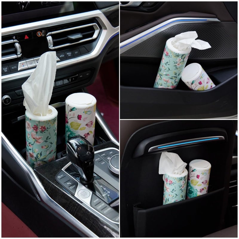 Maywill Chic Facial Tissue Holder for Car Cup Holder - Travel Tissue Tubes Box Container (3-ply, 4 Pack, 200 Sheets) - Image 5