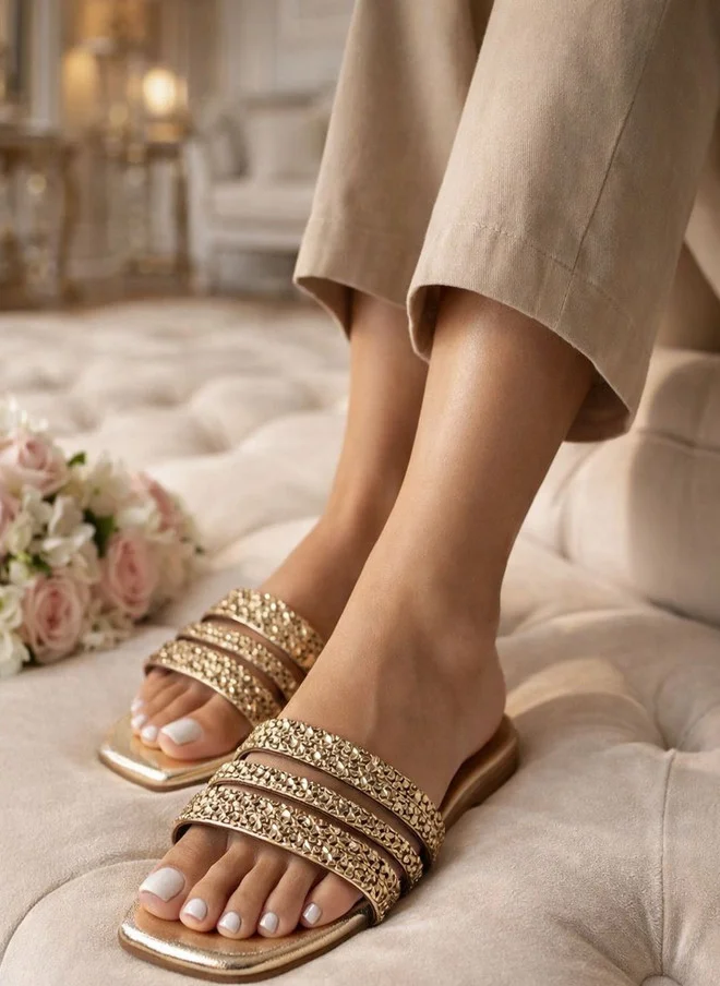 Sandal Stories SANDAL STORIES Women Open Toe Flats with Laser Cuts