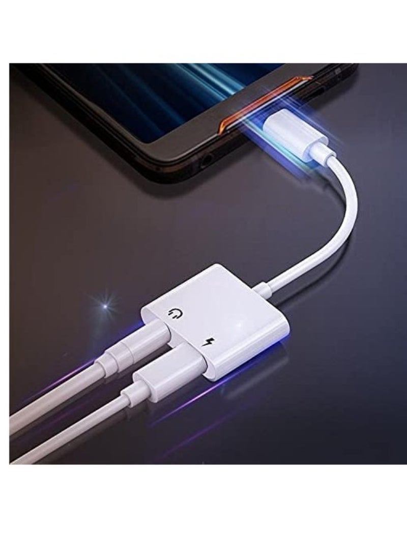 ELTRAZONE 2 in 1 Lightning to 3.5mm Audio Jack and Charger Adapter for iPhone - Image 3