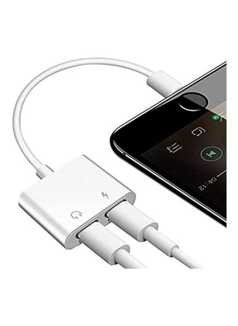 ELTRAZONE 2 in 1 Lightning to 3.5mm Audio Jack and Charger Adapter for iPhone - Image 2