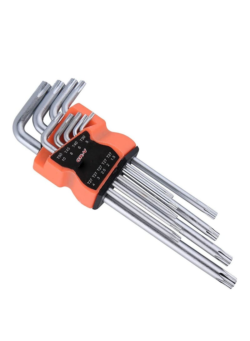 erorex 9 Piece Hexagon Wrench Torx Key Set Silver - Image 3