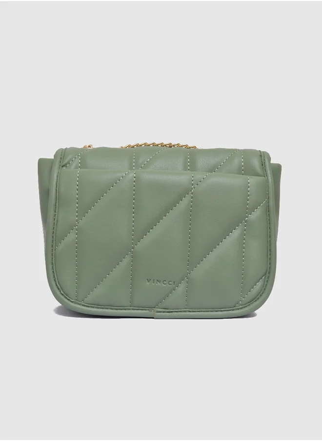 Vincci Quilted Chain Detailed Shoulder Bag