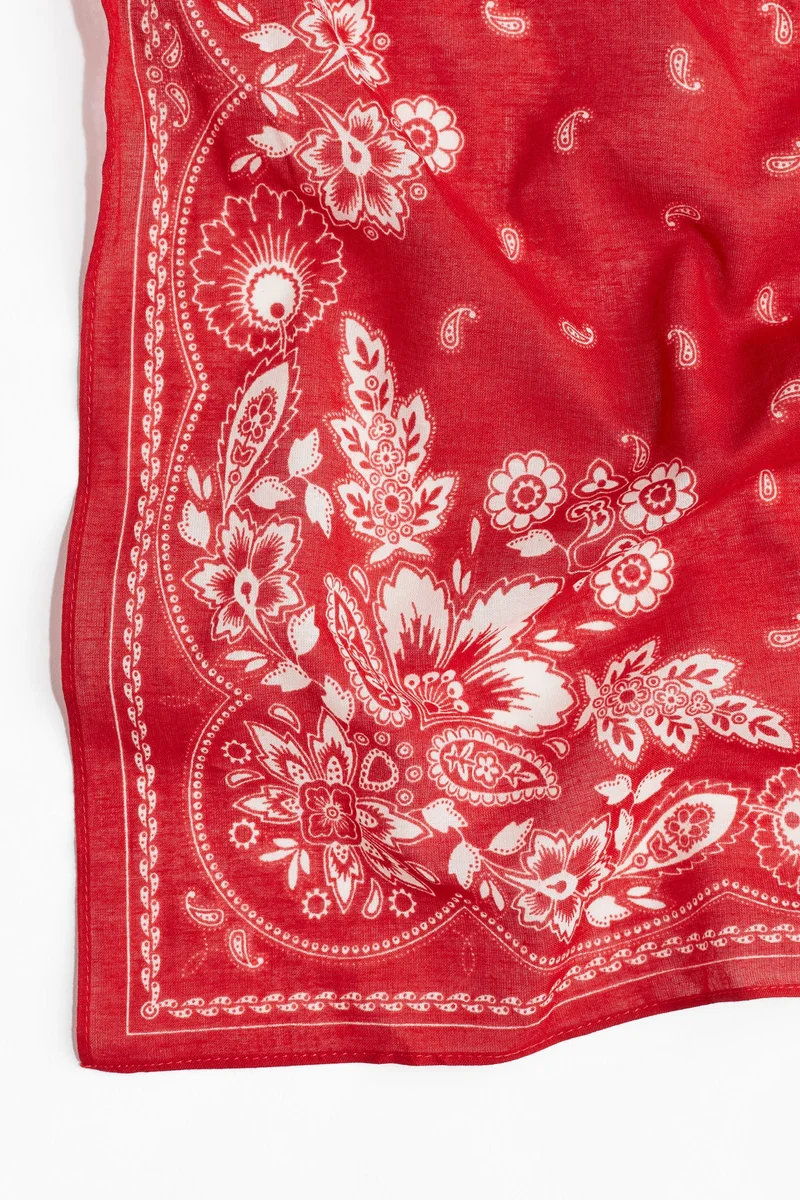 H&M Patterned cotton scarf